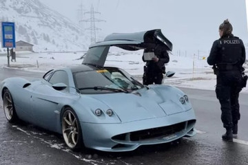 'Thần gió' Pagani Huayra siêu đắt đỏ bị cảnh sát bắt giữ vì vi phạm giao thông