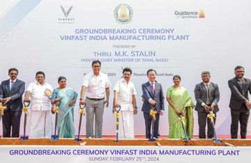 VinFast động thổ nhà máy xe điện ở Ấn Độ