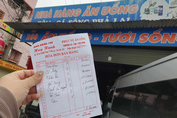 Đoàn khách Hạ Long tố nhà hàng ở Hải Dương 'chặt chém' hoá đơn gần 6 triệu