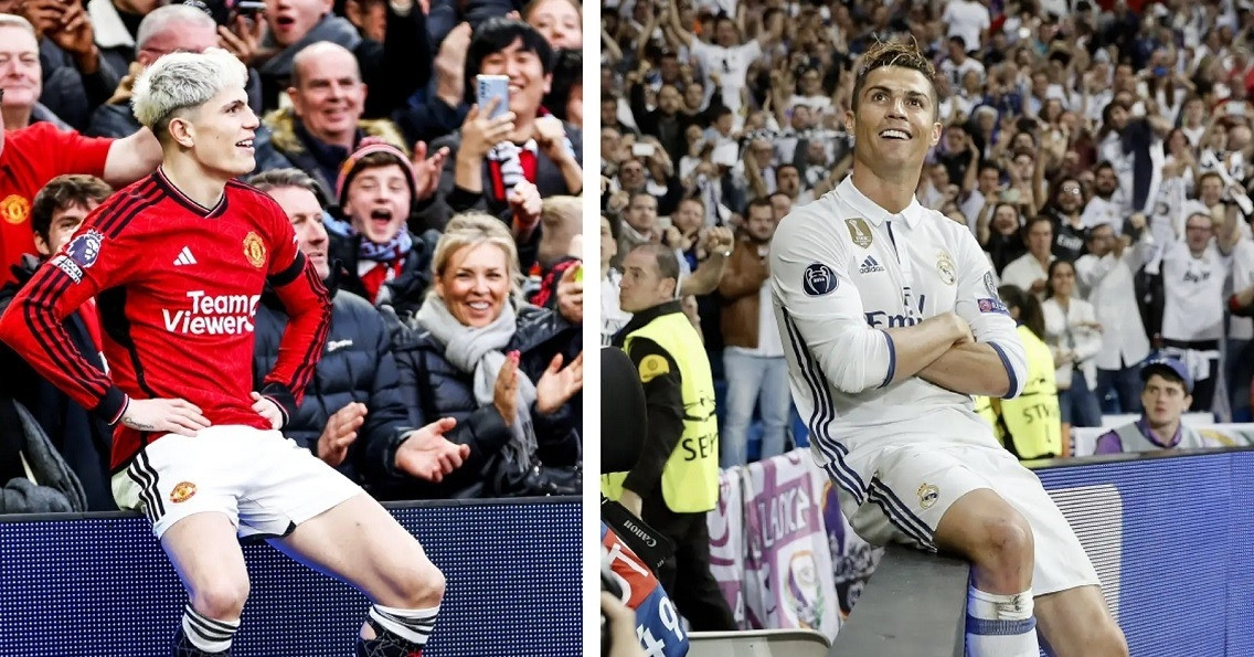Garnacho gây sốt MU phớt lờ Messi ăn mừng ngạo nghễ kiểu Ronaldo