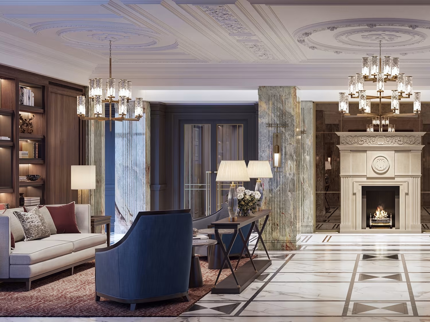 the owo residences by raffles in london residential lobby.avif