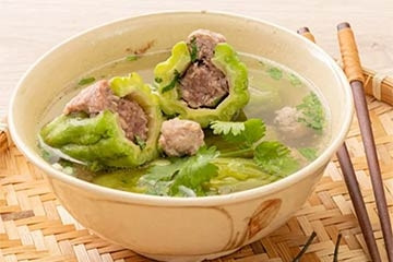 Cách nấu canh khổ qua nhồi thịt ngon, không đắng