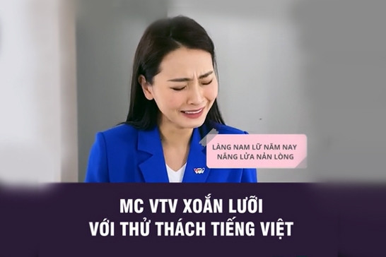 MC Quốc Khánh, Trang Mù Tạt VTV &amp;apos;xoắn lưỡi&amp;apos; với thử thách tiếng Việt