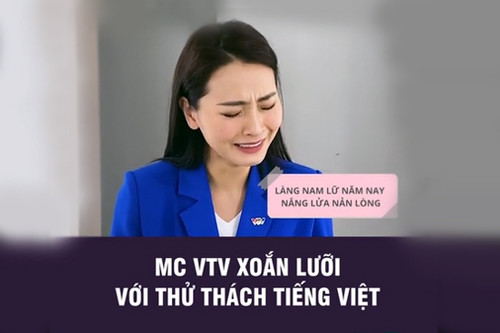 MC Quốc Khánh, Trang Mù Tạt VTV 'xoắn lưỡi' với thử thách tiếng Việt