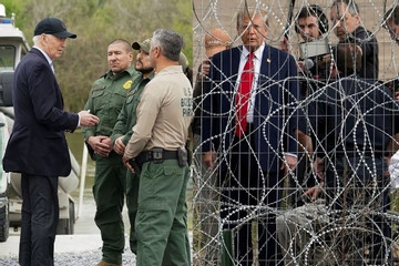 Tổng thống Biden và ông Trump tới biên giới, phát biểu trái chiều về nhập cư