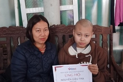 Em Nguyễn Diệu Trà bị ung thư não được ủng hộ 154 triệu đồng