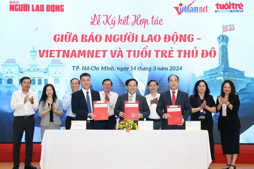 Báo VietNamNet hợp tác với Người Lao Động và Tuổi trẻ Thủ đô