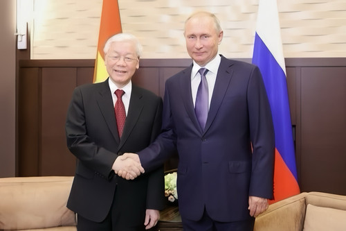 Tổng Bí thư Nguyễn Phú Trọng chúc mừng Tổng thống Nga Putin tái đắc cử
