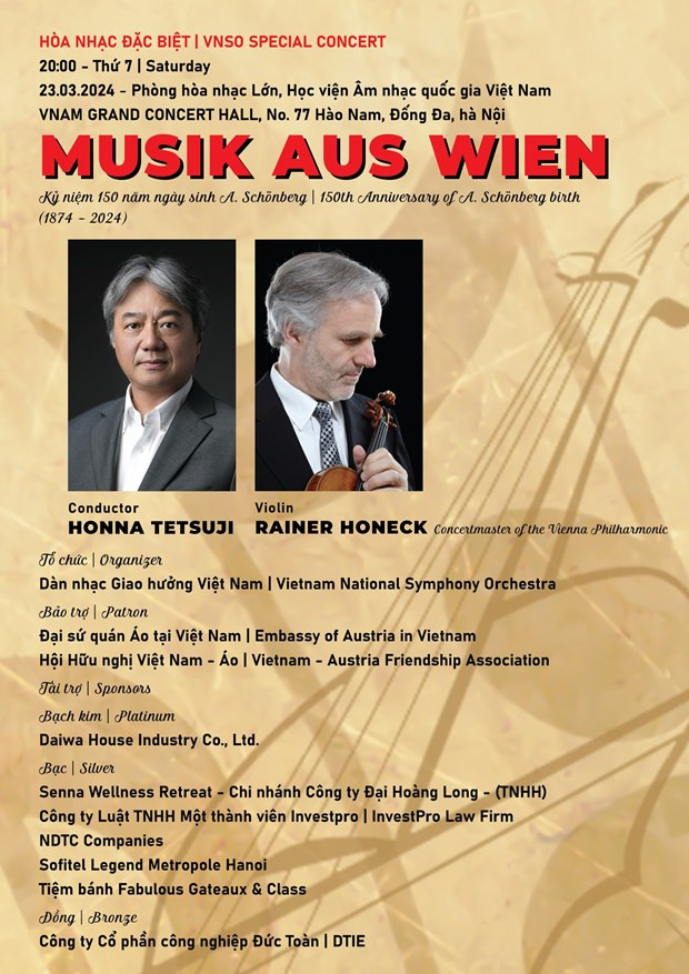 Vienna Philharmonic Concertmaster to perform famous violin concerto in Hanoi hinh anh 1