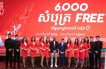 AirAsia Campuchia khai trương 3 đường bay nội địa mới