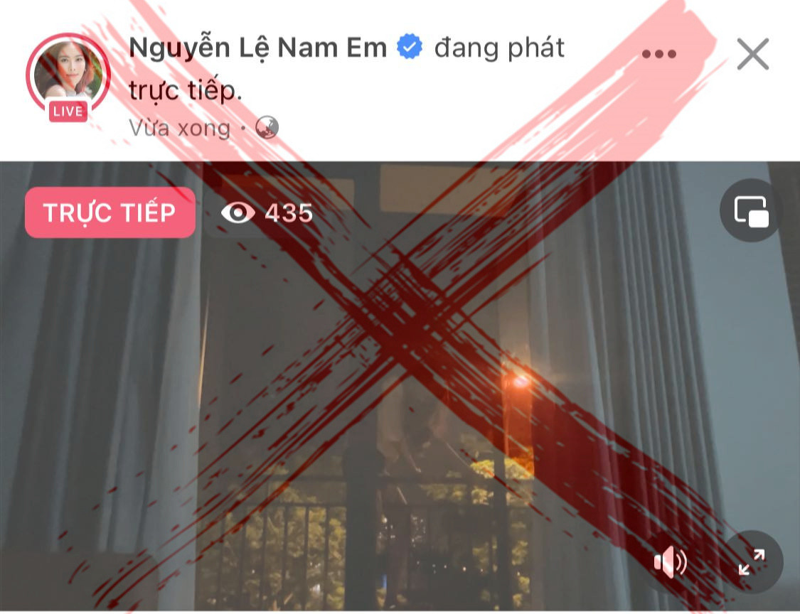 Có dấu hiệu vi phạm pháp luật vụ Nam Em trèo ra ban công khi livestream?