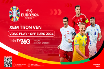 Xem trực tiếp vòng play-off UEFA Euro 2024 trên TV360