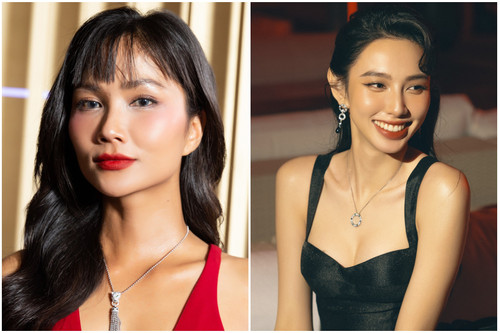 Hoa hậu Thùy Tiên gợi cảm, H'Hen Niê sang trọng khi đeo kim cương 2,2 tỷ đồng