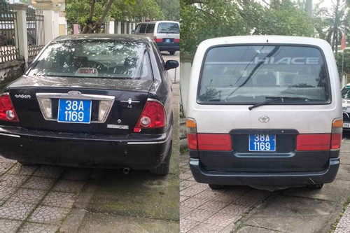 Hai ô tô trùng biển xanh 38A-1169 xuất hiện ở Hà Tĩnh