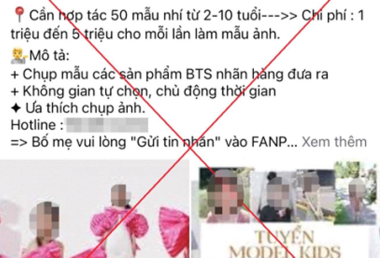 Sập bẫy 'tuyển mẫu ảnh nhí' trên Facebook, người mẹ trẻ mất hơn 300 triệu đồng