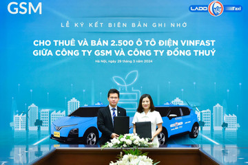 Lado Taxi mua và thuê thêm 2.500 ô tô điện VinFast từ GSM
