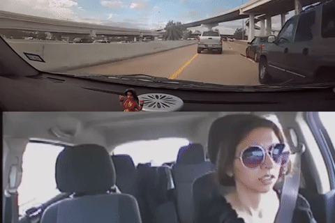 Nữ tài xế xử lý hoàn hảo khi bị ô tô khác tạt đầu và va chạm