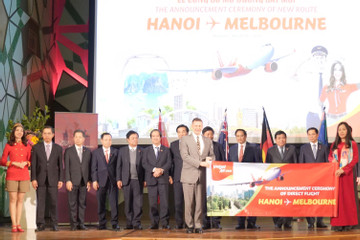 Thủ tướng chứng kiến Lễ công bố đường bay mới Hà Nội - Melbourne