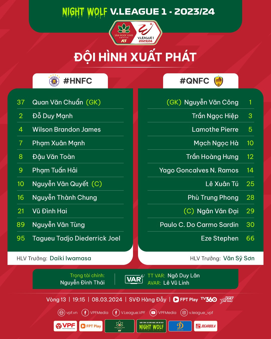 View - Kết quả bóng đá Hà Nội 3-1 Quảng Nam - Vòng 13 V league 2023/24