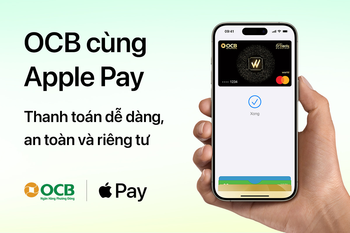 OCB giới thiệu Apple Pay đến chủ thẻ Mastercard