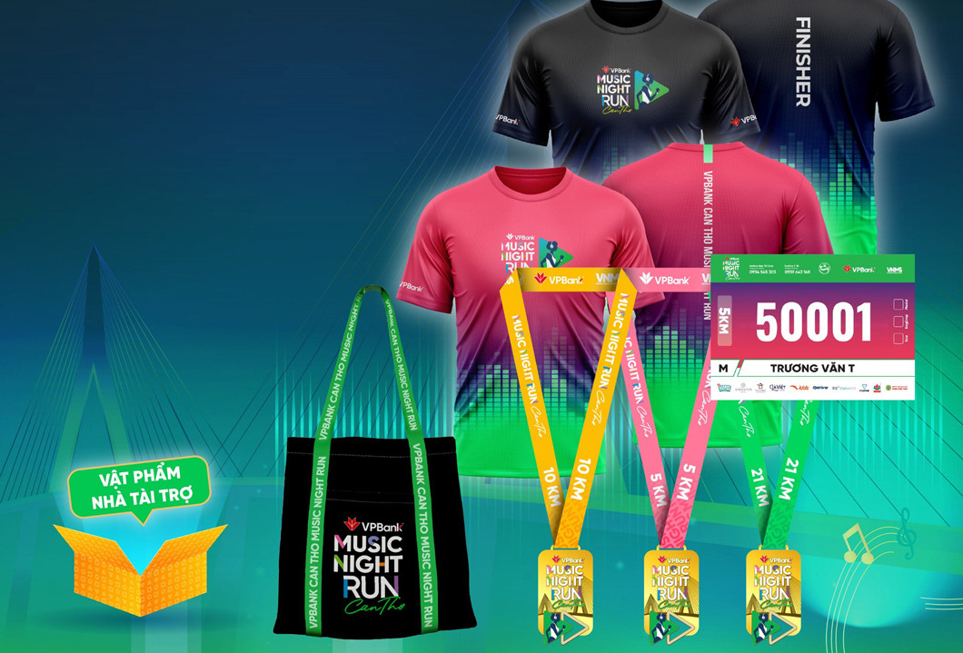 Món quà cực chất cho người tham gia VPBank Can Tho Music Night Run 2024