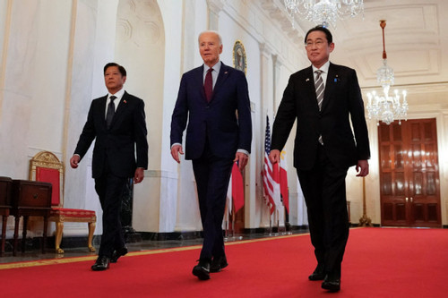 Mỹ, Nhật, Philippines cam kết thúc đẩy hợp tác tại hội nghị thượng đỉnh ba bên