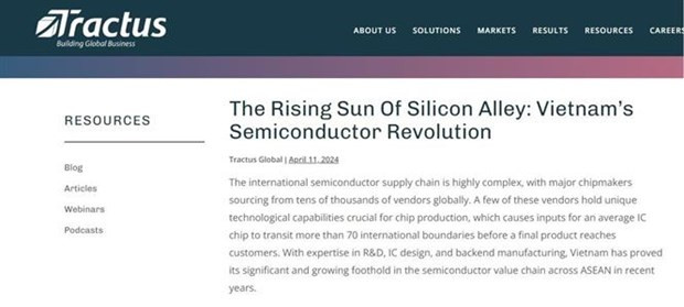 Vietnam proves growing foothold in semiconductor value: Tractus