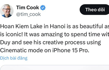 Apple CEO Tim Cook impressed by Hoan Kiem Lake