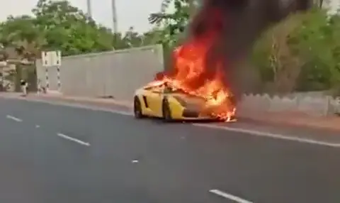 Đốt siêu xe Lamborghini của đồng nghiệp vì tranh chấp tiền 
