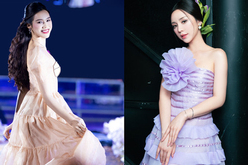 Quỳnh Kool đọ sắc với Hoa hậu Đỗ Thị Hà, cùng hóa nàng thơ hoa trên sàn diễn