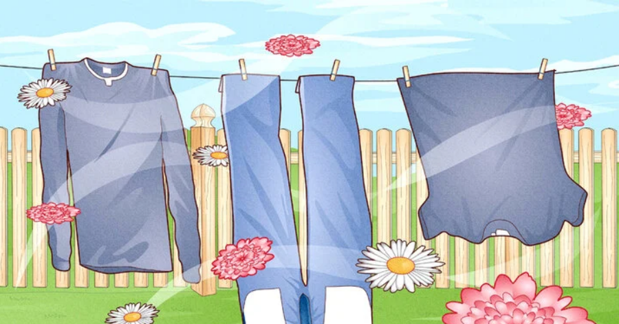 Tại sao nhiều người nước ngoài phơi quần lộn ngược cạp xuống dưới?