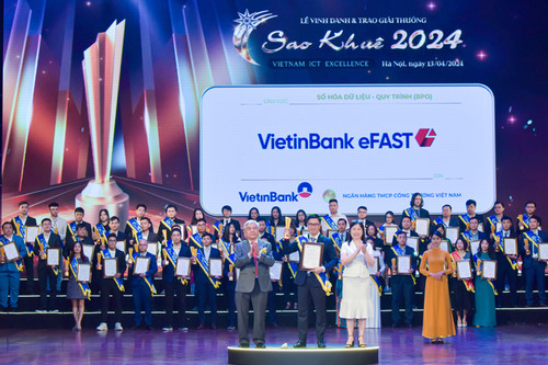 VietinBank đạt 2 giải thưởng Sao Khuê năm 2024