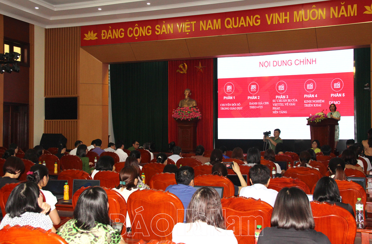 Triển khai giải pháp thực hiện mô hình quản lý nhà trường sổ học bạ điện tử tại Kim Bảng