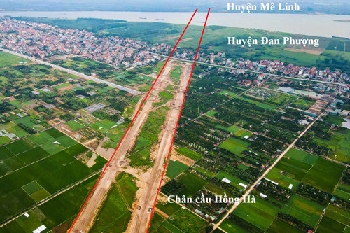 Toàn cảnh khu vực xây cầu Hồng Hà gần 10.000 tỷ đồng ở Hà Nội