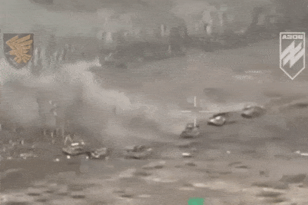 Video quân đội Ukraine tập kích đoàn xe bọc thép Nga, thu giữ 1 xe tăng T-72