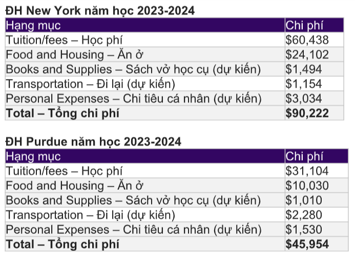 Du học Mỹ: Học bổng Full-tuition chưa đủ, gia đình vẫn tốn hàng trăm triệu mỗi năm