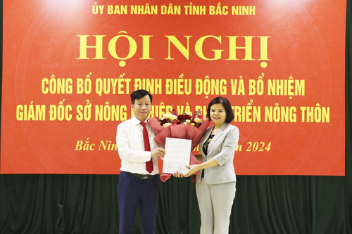 Chủ tịch TP Bắc Ninh được bổ nhiệm làm Giám đốc Sở NN&PTNT