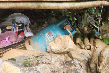 Hiện trường vụ sạt lở vùi lấp lán trại khiến 3 người tử vong ở Hà Tĩnh