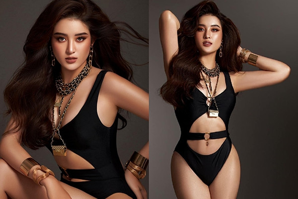 Á hậu Huyền My khoe đường cong bốc lửa với bikini