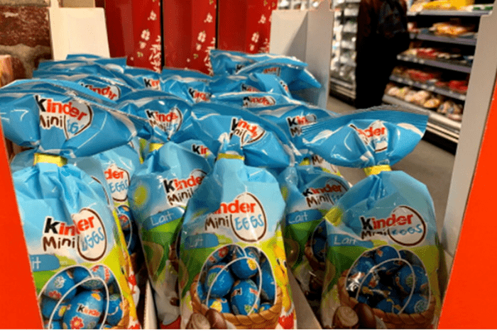 Rất nhiều sản phẩm Kinder được bày bán tại các cửa hàng, siêu thị...