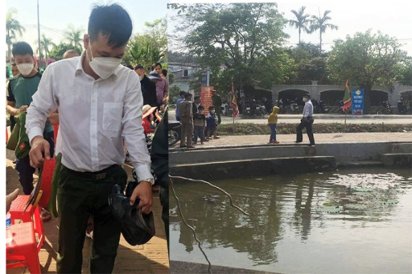 Chiến sĩ Công an Thanh Hóa lao xuống hồ sâu cứu bé trai đuối nước