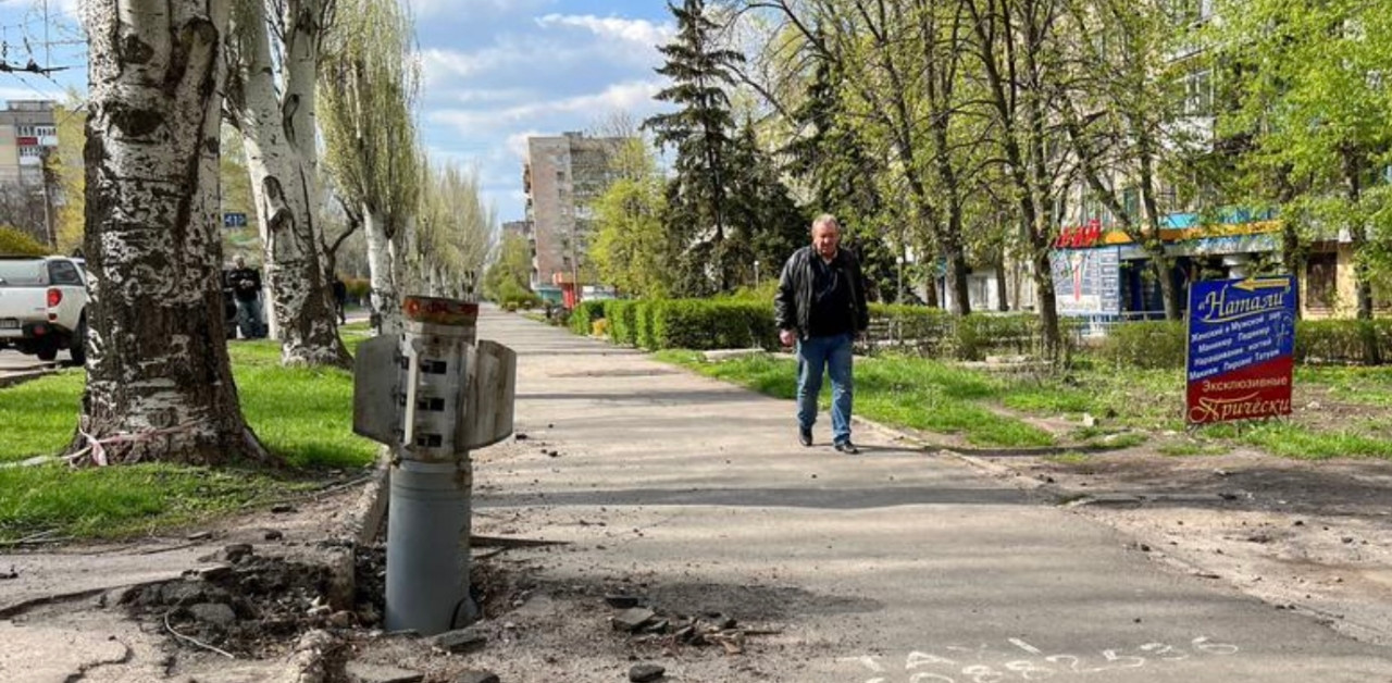 A series of photos of unexploded bombs and mines scattered throughout Ukraine