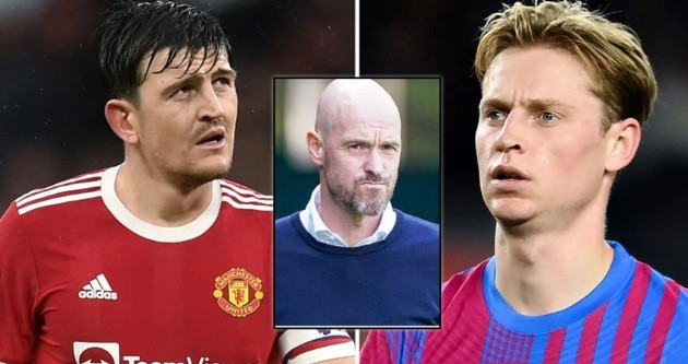 Erik ten Hag muốn De Jong, MU cược Harry Maguire cho Barca