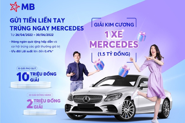 Gửi tiết kiệm MB, săn cơ hội trúng xe Mercedes