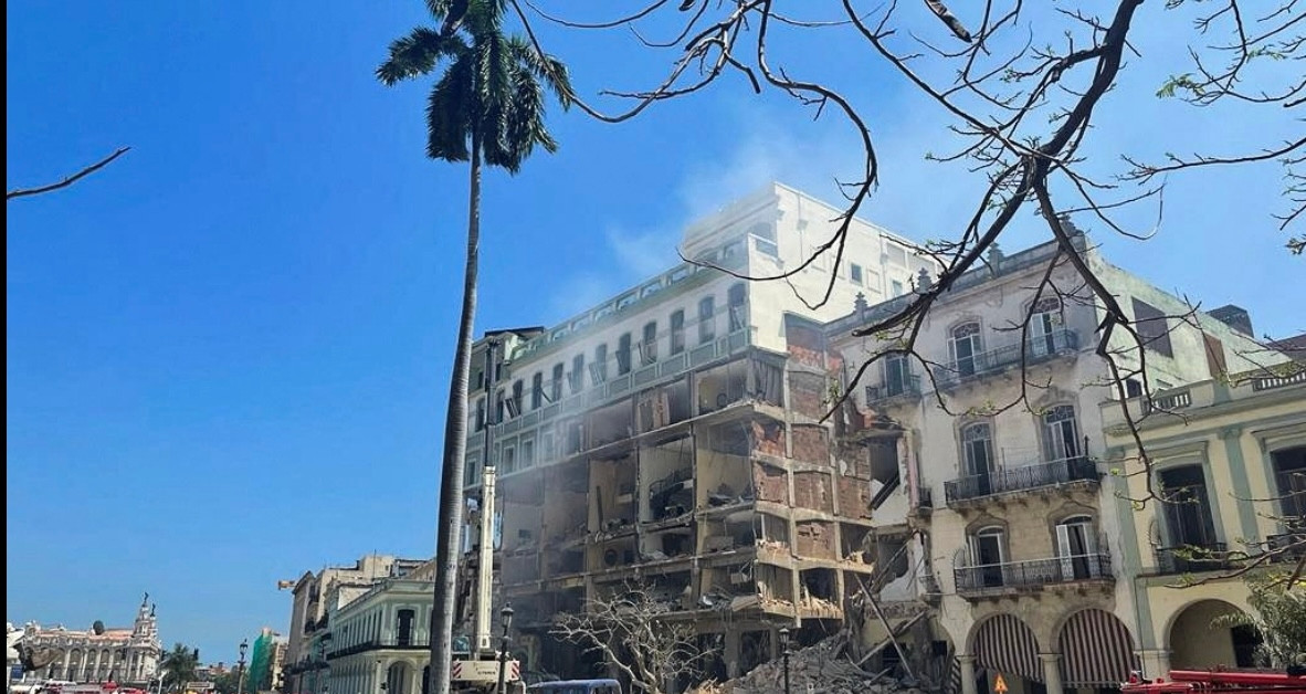 The cause of the explosion of a luxury hotel in the capital of Cuba