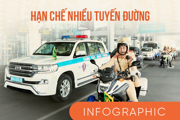 Hướng đi của phương tiện khi thực hiện phân luồng dịp Đại hội Đảng