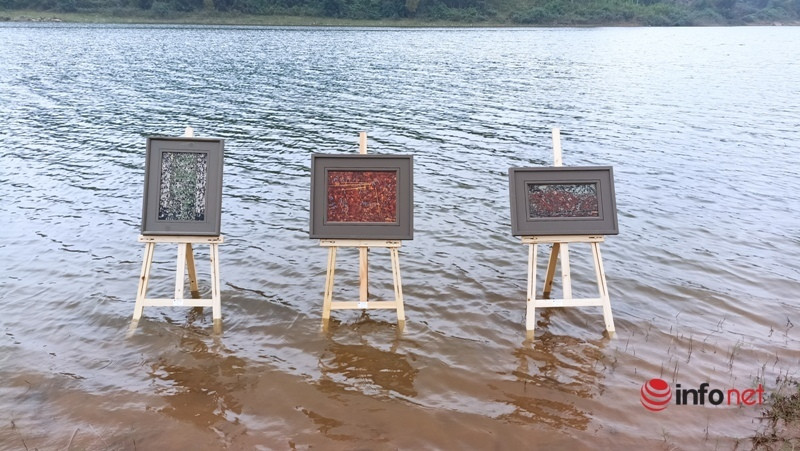Triển lãm tranh trên mặt hồ, trong rừng gây ấn tượng