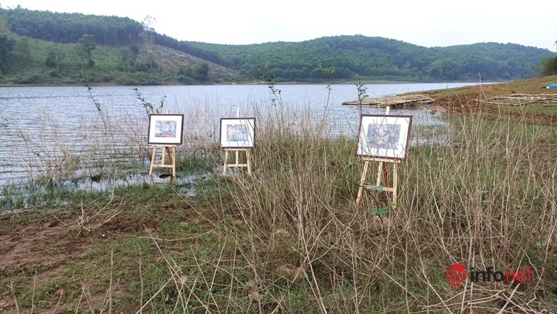Triển lãm tranh trên mặt hồ, trong rừng gây ấn tượng