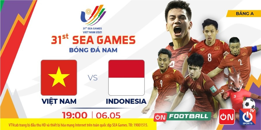 Link to watch live football at Sea Games 31 U23 Vietnam vs U23 Indonesia