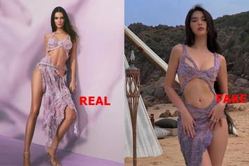 Ngọc Trinh bị tố mặc đầm nhái giống hệt của Kendall Jenner